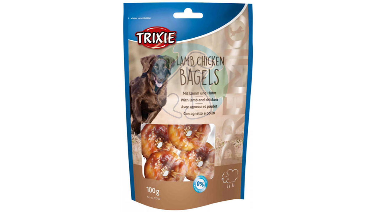 تشویقی دونات سگ 100گرمی Lamb chicken bagels Trixie