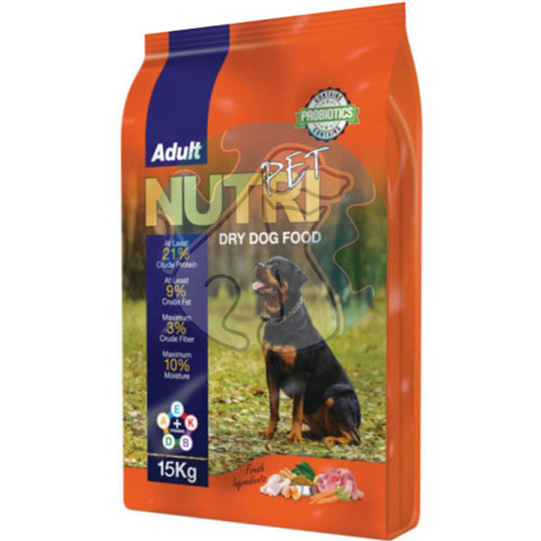 غذای خشک سگ نژاد بزرگ بالغ 21% 15کیلویی Nutri