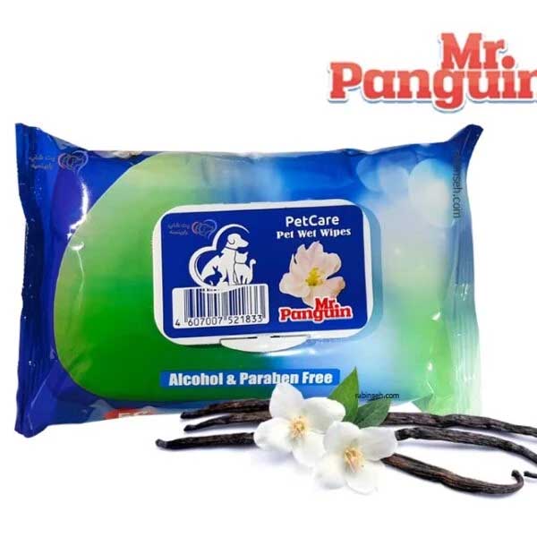 دستمال مرطوب پاکتی 50عددی Mr.panguin