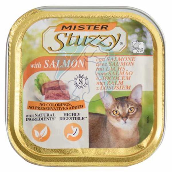 ووم گربه بالغ ماهی سالمون 100گرمی Stuzzy