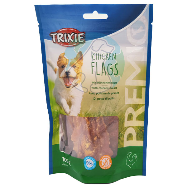 تشویقی سگ 100گرمی Chicken flags Trixie